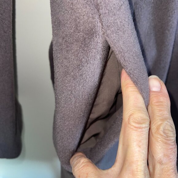 CALVIN KLEIN taupe 10% angora vented button coat!55%wool,10%angora/10 - Picture 4 of 13
